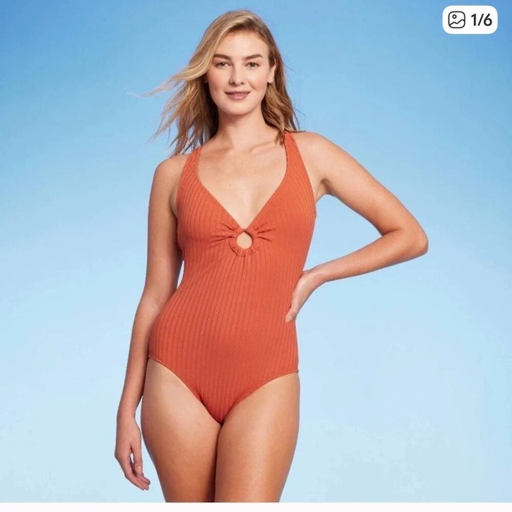 Kona Sol Rust One-Piece Swimsuit